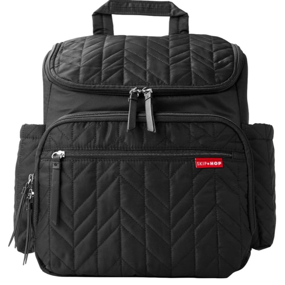 Skip Hop Forma Diaper Bag Backpack - Black/Peacock